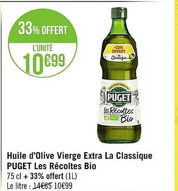 huile d'olive vierger extra la classique puget les récoltes bio