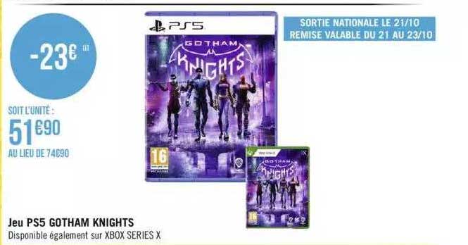 jeu ps5 gotham knights