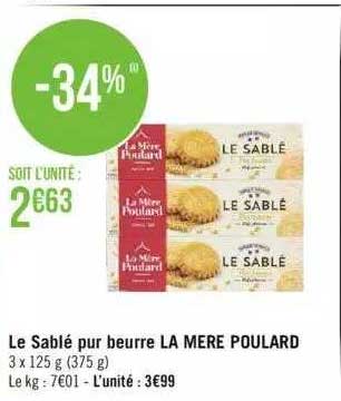 le sablé pur beurre la mère poulard