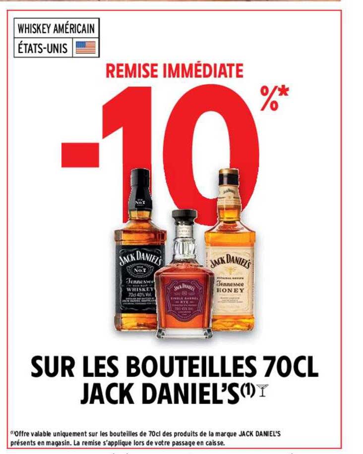 Les Bouteilles 70cl Jack Daniel's