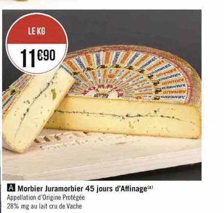 morbier jura morbier 45 jours d'affinage