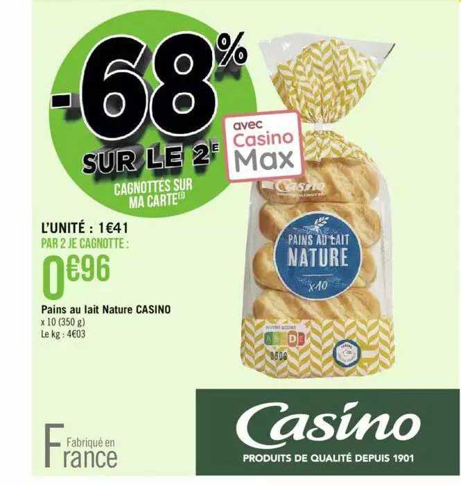 Pains Au Lait Nature Casino