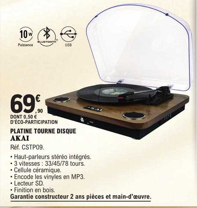 platine tourne disque akai