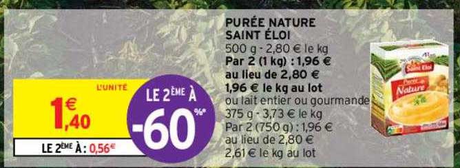 purée nature saint éloi