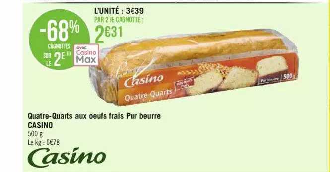 Quatre-quarts Aux Oeufs Frais Pur Beurre Casino