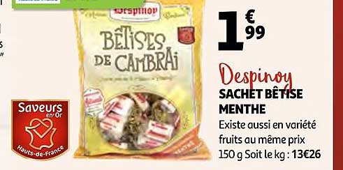 sachet bêtise menthe despinoy