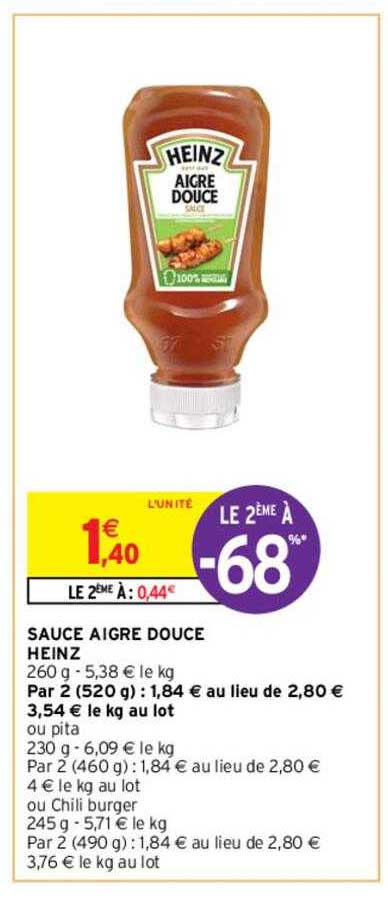 sauce aigre douce heinz