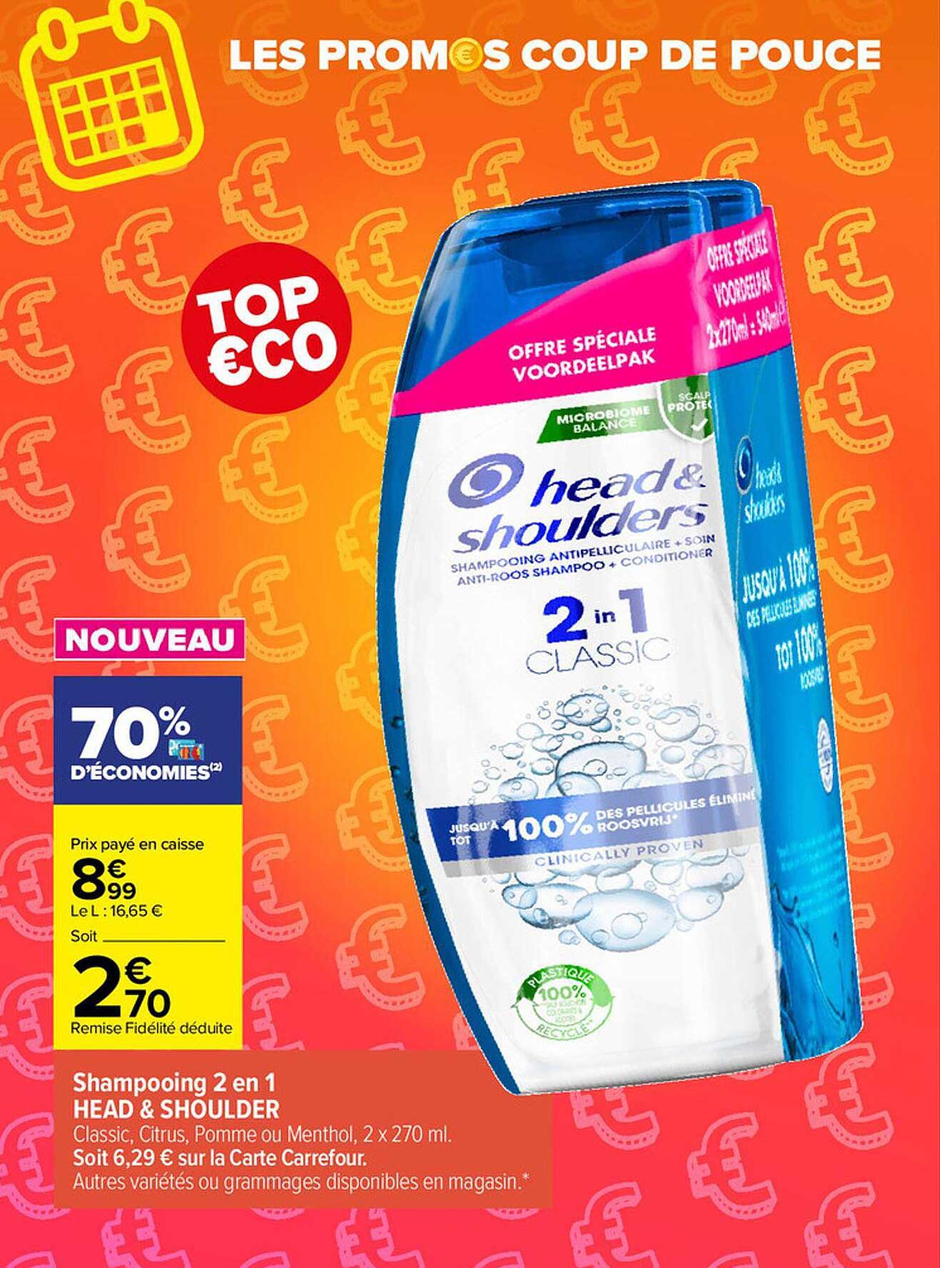 shampooing 2 en 1 head & shoulder