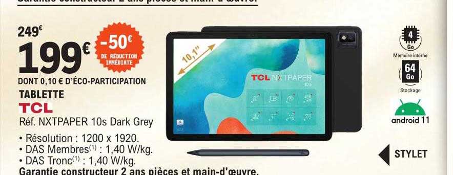Tablette Tcl