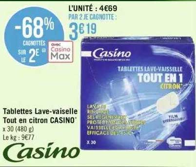 Tablettes Lave-vaisselle Tout En Citron Casino