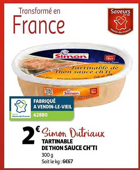 tartinable de thon sauce ch'ti simon dutriaux