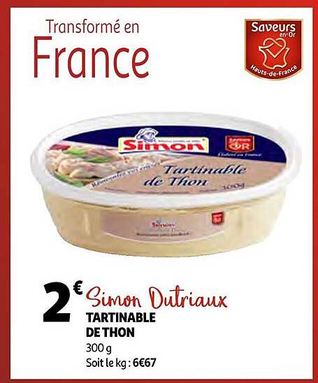 tartinable de thon simon dutriaux