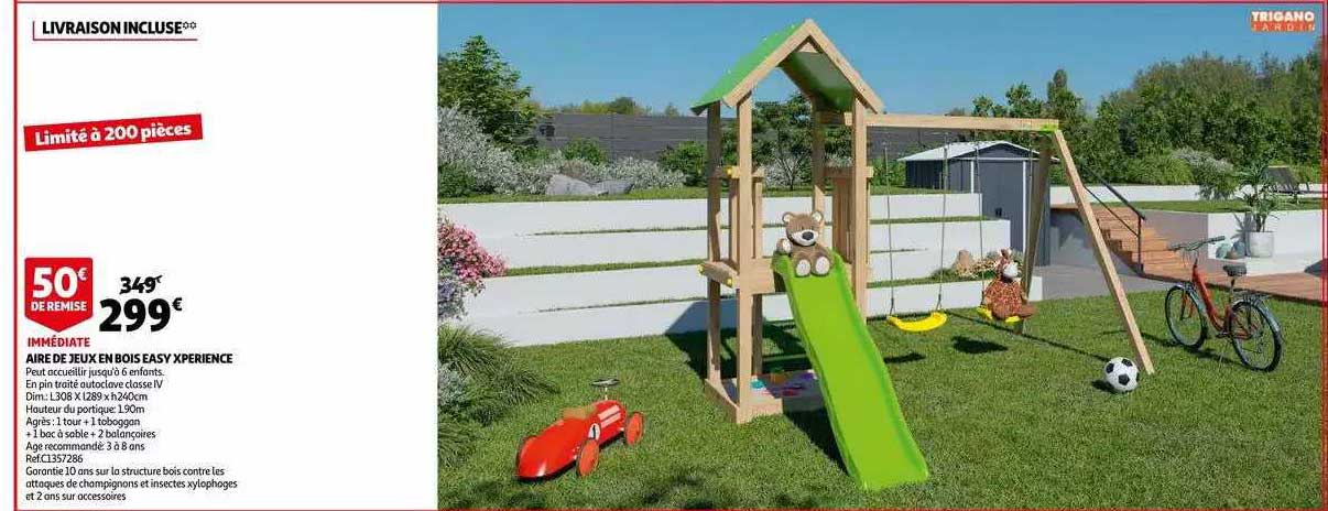 aire de jeux en bois easy xperience