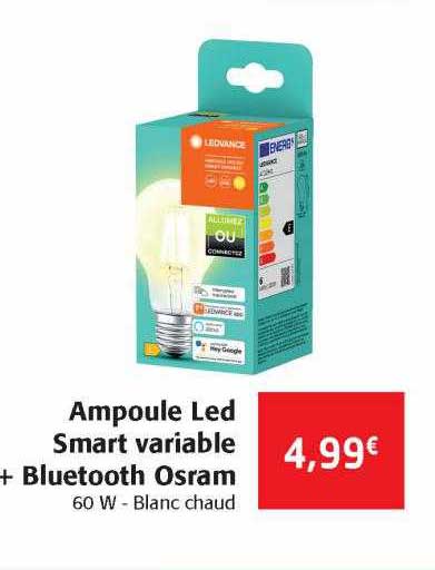 ampoule led smart variable + bluetooth osram