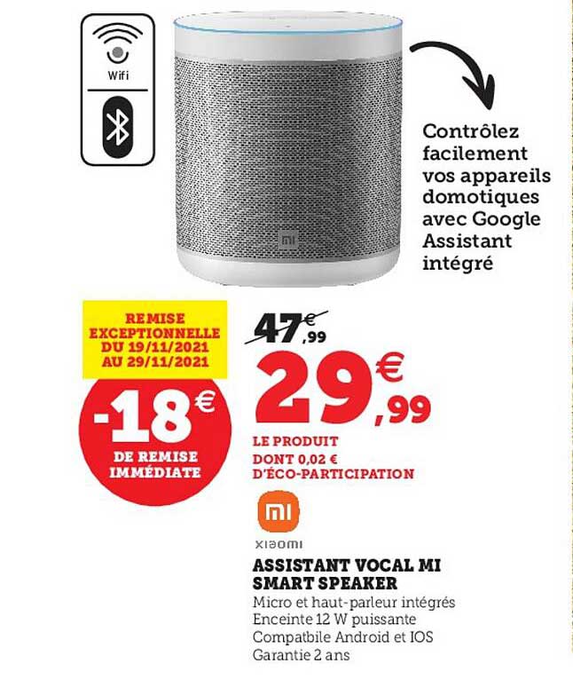 assistant vocal mi smart speaker xiaomi