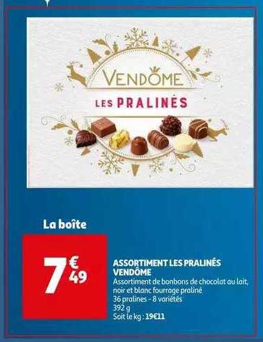 assortiment les pralinés vendôme