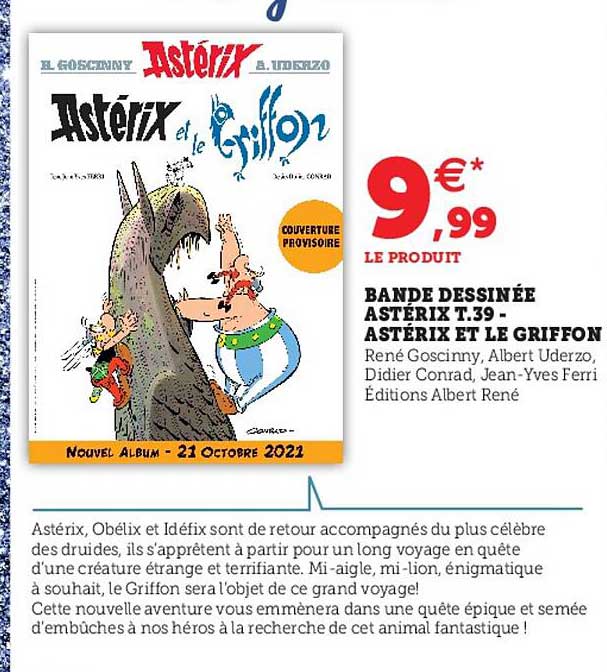 bande dessinée astérix t. 39 - astérix et le griffon