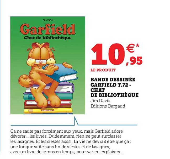 bande dessinée garfield t. 72 - chat de bibliothèque