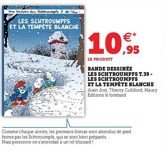 bande dessinée les schtroumpfs t.39 - les schtroumpfs et la tempête blanche