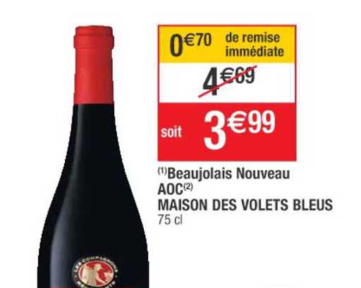 beaujolais nouveau aoc maison des volets bleus