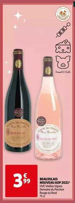 beaujolais nouveau aop 2021 hve vieilles vignes domaine du perchoir