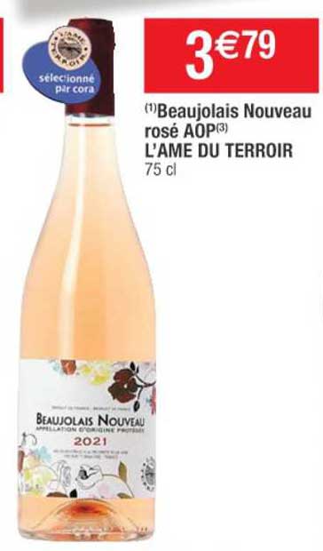 beaujolais nouveau rosé aop l'âme du terroir