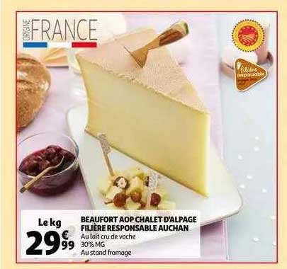beuafort aop chalet d'alpage filière responsable auchan