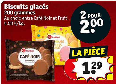 biscuits glacés 200 grammes