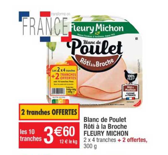 blanc de poulet rôti à la broche fleury michon