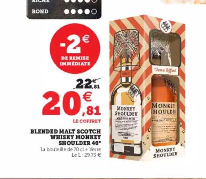 blended malt scotch whisky monkey shoulder 40°