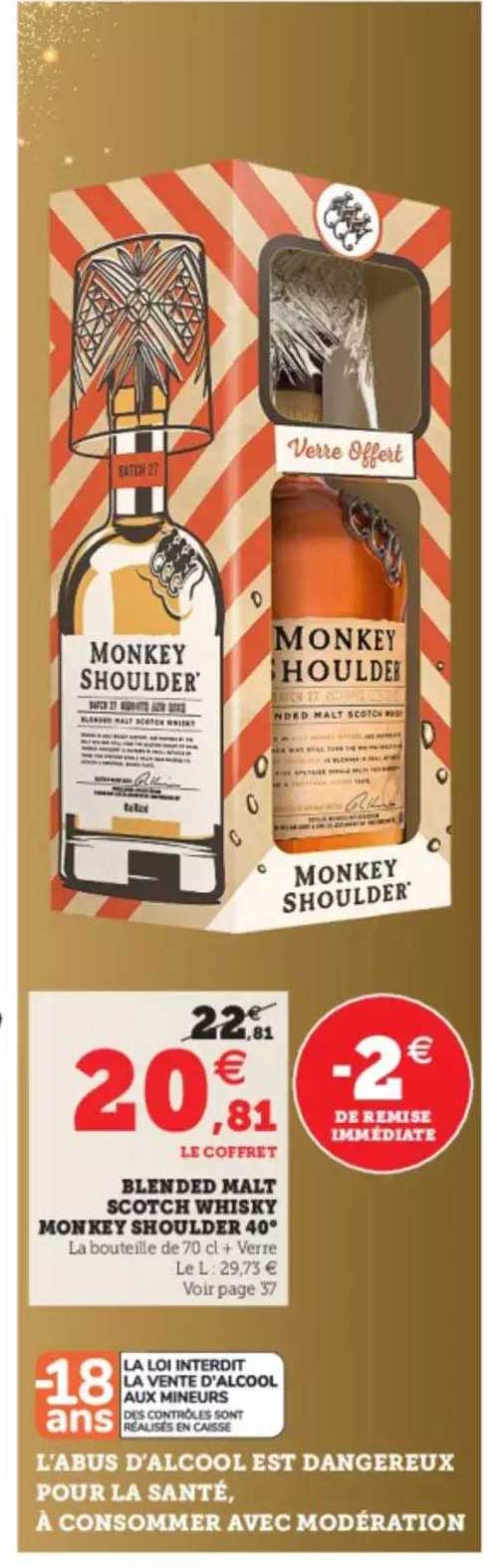 blended malt scotch whisky monkey shoulder 40°
