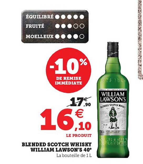 Blended Scotch Whisky William Lawson's 40°