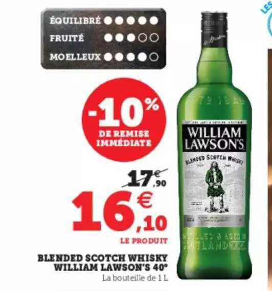 blended scotch whisky william lawson's 40°