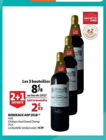 Bordeaux Aop 2018 Hve Château Haut Grand Champ