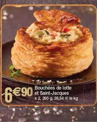 bouchées de lotte et saint-jacques