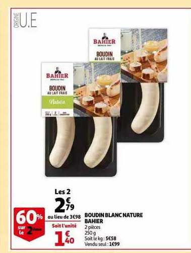 Boudin Blanc Nature Bahier