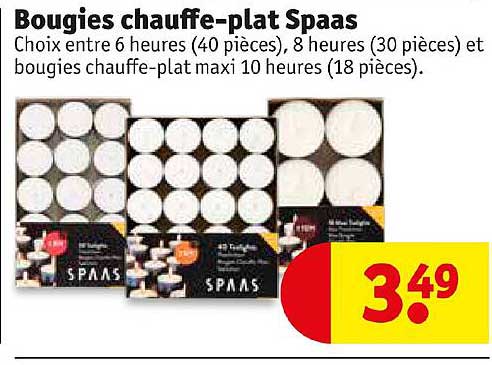 bougies chauffe-plat spaas