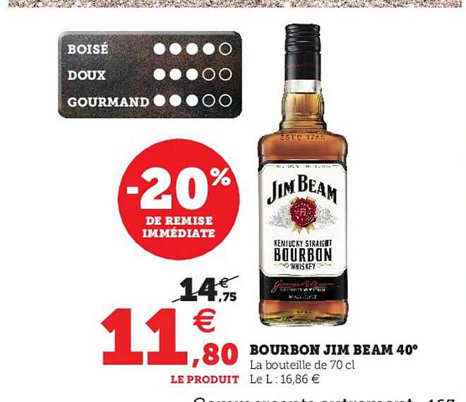 bourbon jim beam 40°