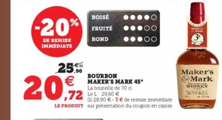 bourbon maker's mark 45°