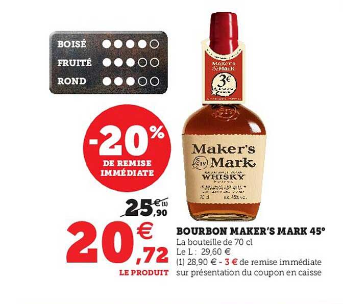 bourbon maker's mark 45°
