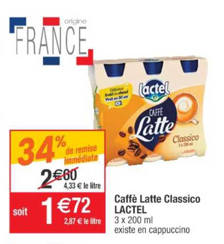 caffè latte classico lactel