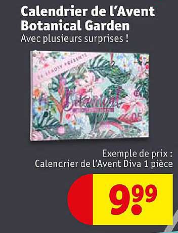 calendrier de l'avent botanical garden
