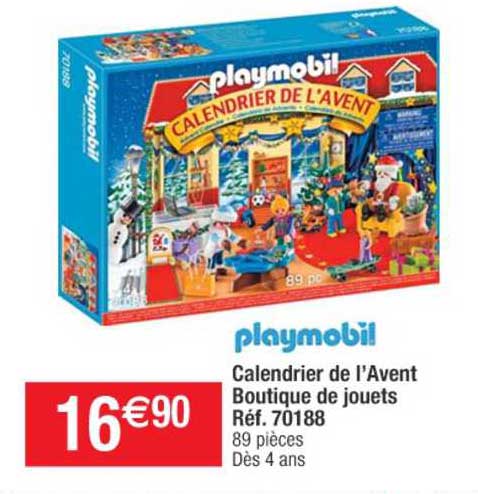 calendrier de l'avent boutique de jouets playmobil
