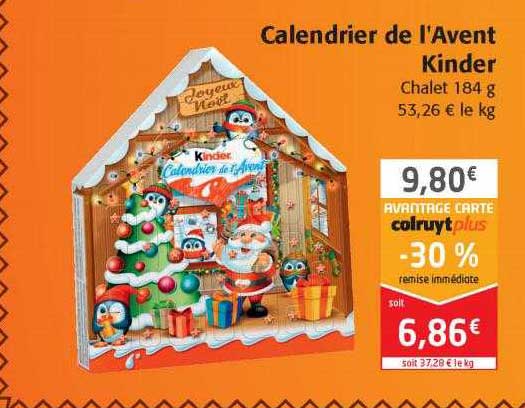 calendrier de l'avent kinder