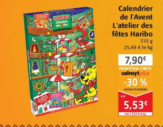 calendrier de l'avent l'atelier des fêtes haribo