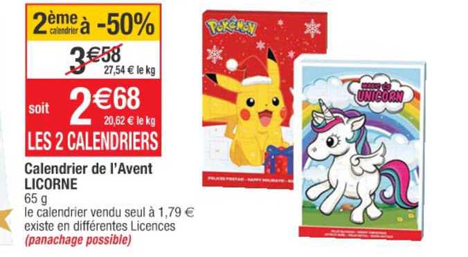 Calendrier De L'avent Licorne