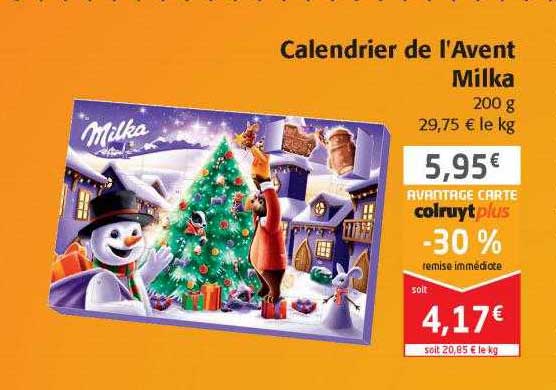 calendrier de l'avent milka
