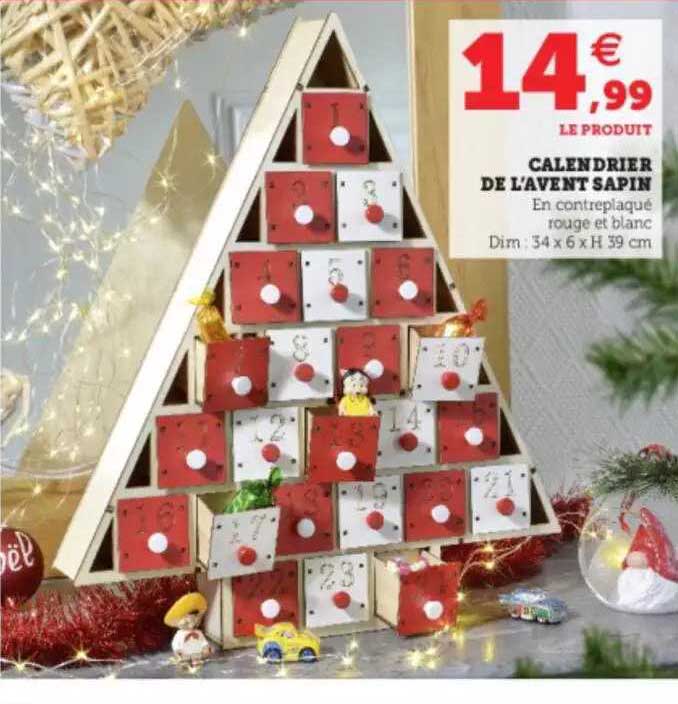 calendrier de l'avent sapin