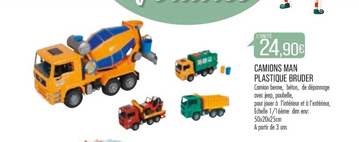 camions man plastique bruder