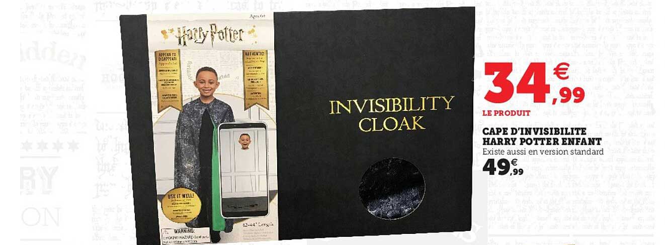 cape d'invisibilité harry potter enfant